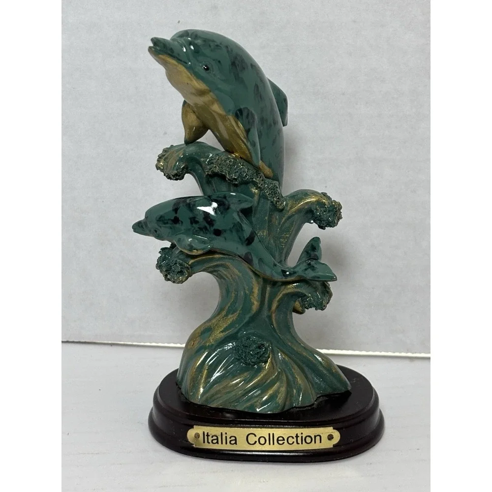 Italia Collection Dolphin Figurine Set Resin Coastal Decor 5